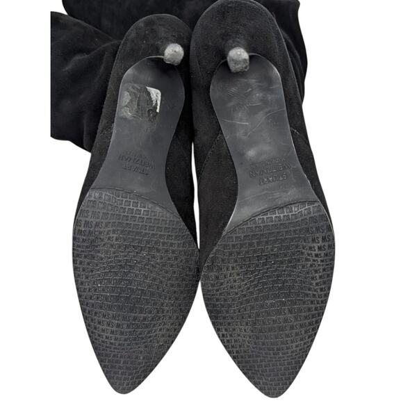 Stuart Weitzman Lafayette Black Suede Slouchy Over the Knee Boots Women’s Size 7 - Picture 7 of 9